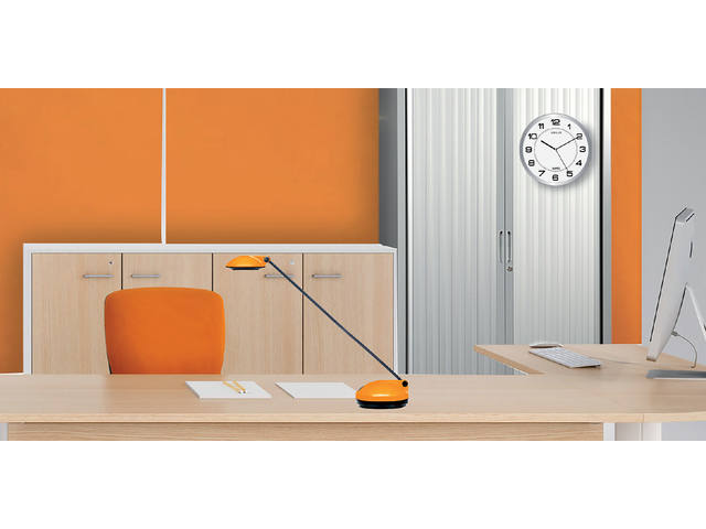 Wandklok Unilux Attraction dia 22cm lichtgrijs/wit