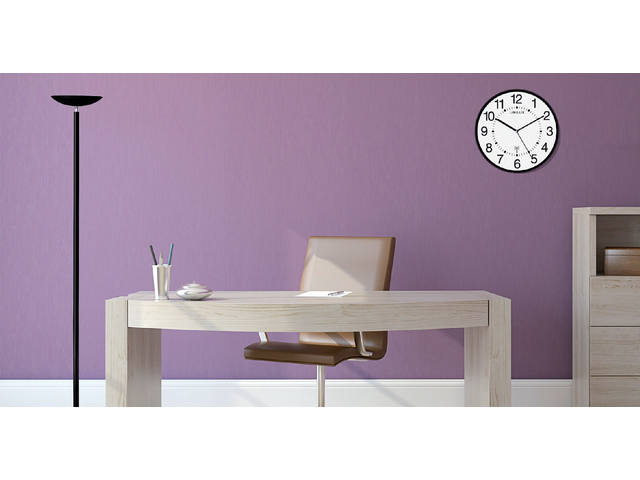 Wandklok Unilux Wave radio dia 30cm zwart/wit
