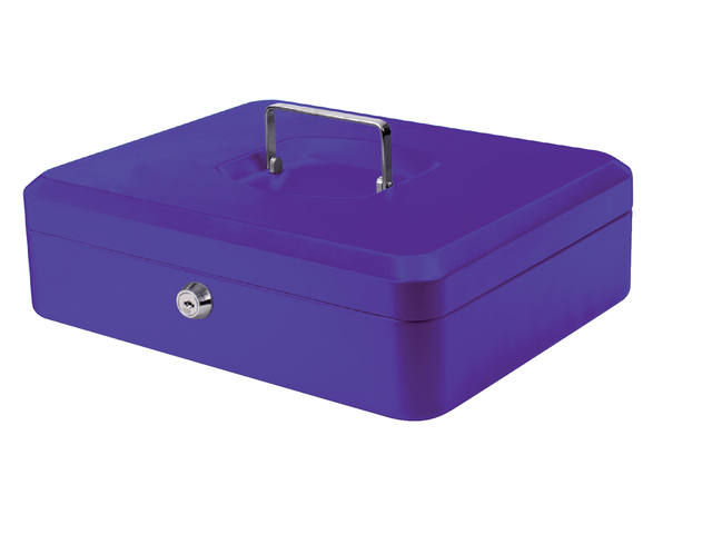 Geldkist pavo 300x240x90mm blauw