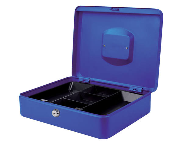 Geldkist pavo 300x240x90mm blauw