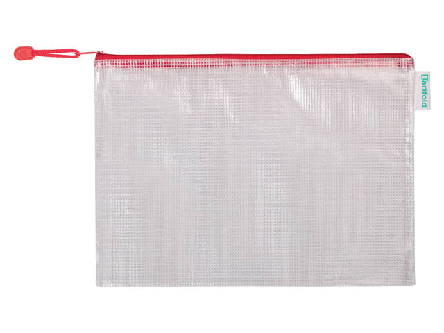 Opbergtas Tarifold met rits 330x240mm PVC rd