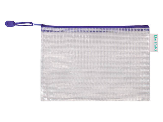 Opbergtas Tarifold met rits 235x165mm PVC bl