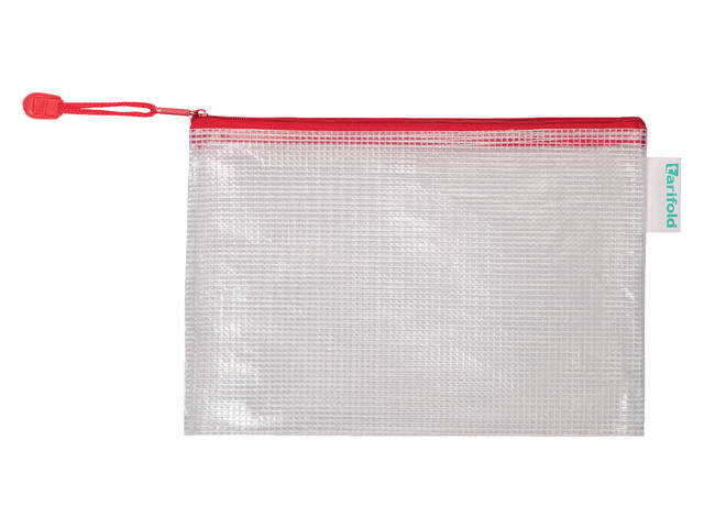 Opbergtas Tarifold met rits 235x165mm PVC rd