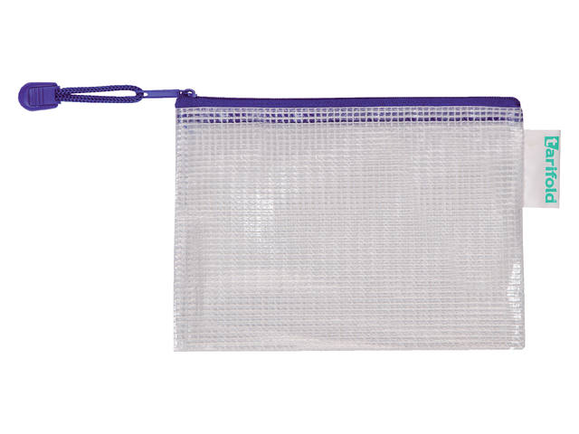 OpbergtasTarifold met rits 175x125mm PVC bl
