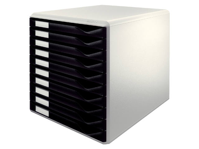 Ladenblok Leitz A4 10 laden zwart/wit
