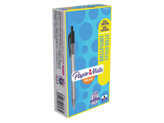 Balpen Papermate Inkjoy 100 RT M zwart