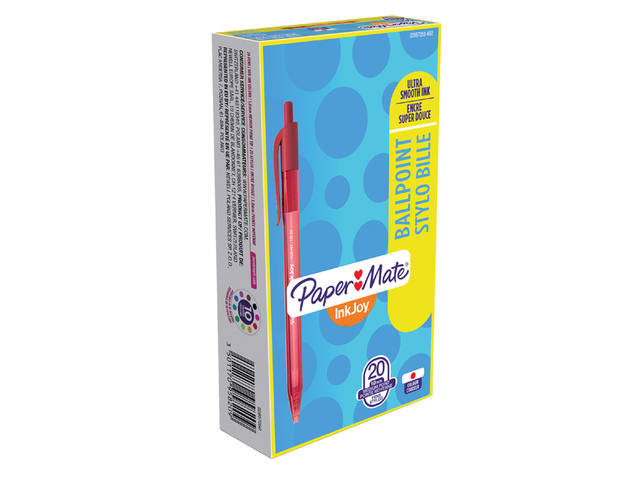 Balpen Papermate Inkjoy 100 RT M rood