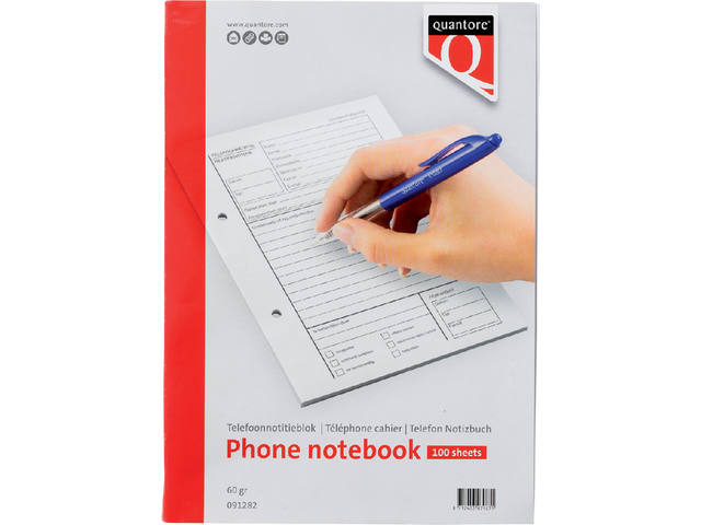 Telefoonnotitieblok Quantore 100vel 60gr