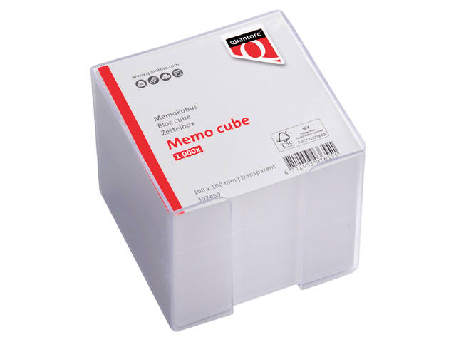 Memokubus Quantore 10x10x9cm 900v transparant