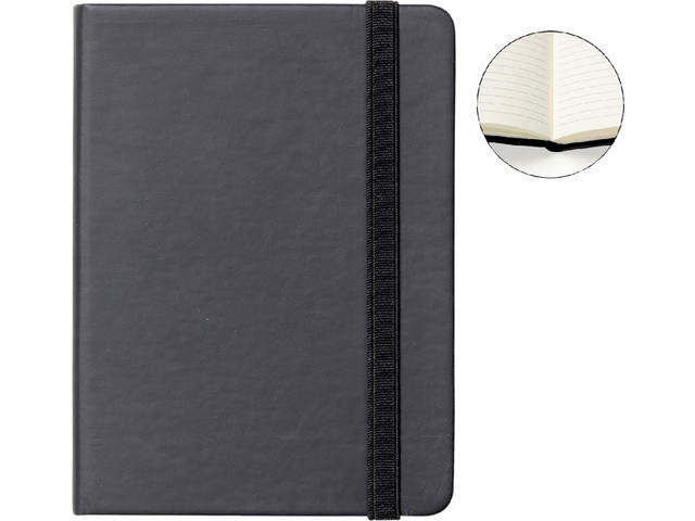 Notitieboek Quantore A6 lijn 192blz 80gr zwart