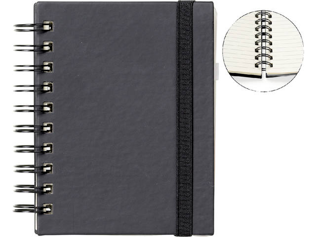 Notitieboek Quantore A6 sp lijn 192pg 80gr zwart