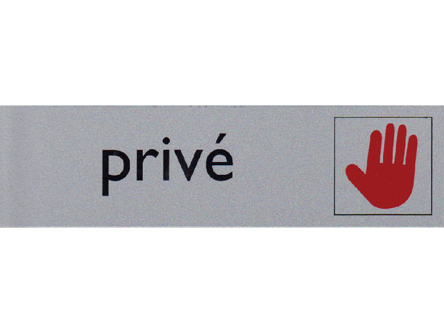Infobord pictogram prive 165x44mm