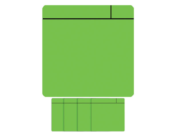 Magneet scrum 75x75mm groen 5 stuks