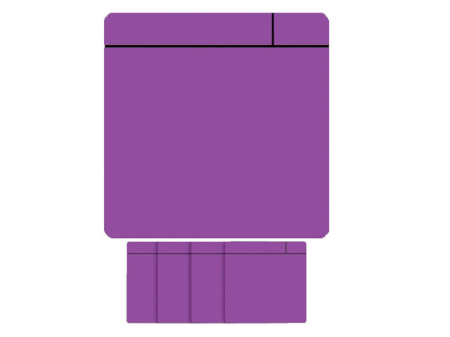 Magneet scrum 75x75mm paars 5 stuks