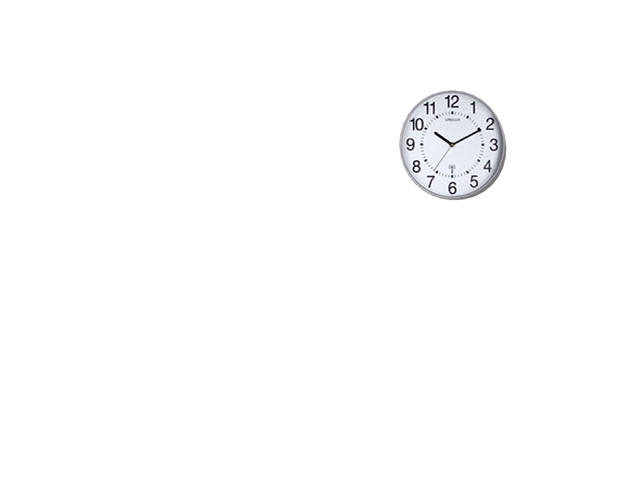 Wandklok Unilux Maxi radio dia 37.5cm lgrijs/wit
