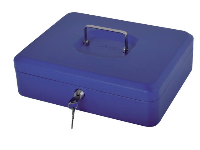 Geldkist Pavo met muntsorteerbak 300x240x90mm bl