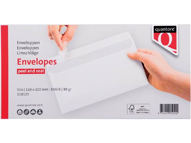 Envelop Quantore bank EA5/6 110x220 80gr zk wt