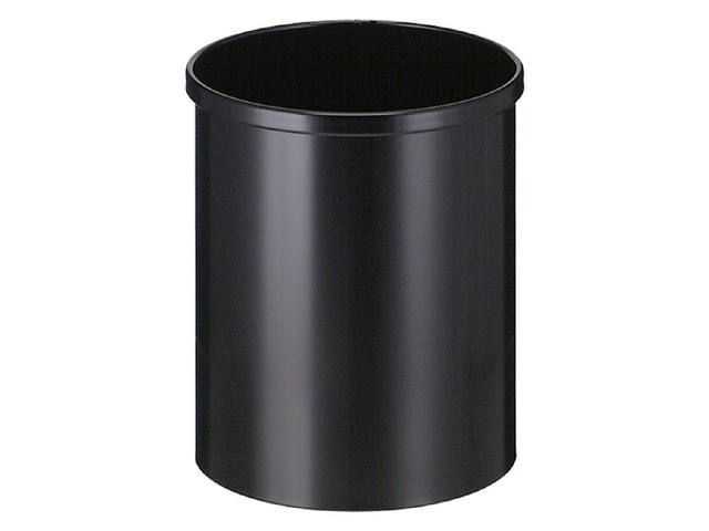 Papierbak Vepabins rond 25.5cm 15 liter zwart