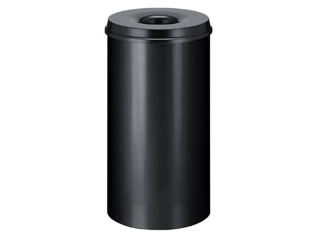 Papierbak vlamdover Vepabins 50 liter 335mm zwart