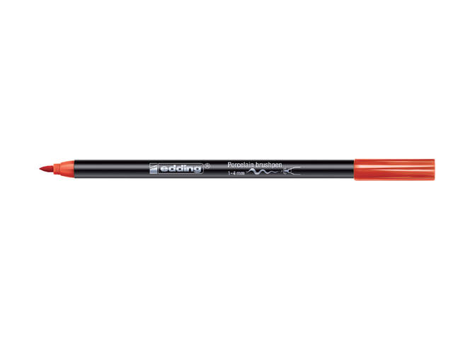 Brushpen edding 4200 porselein rood