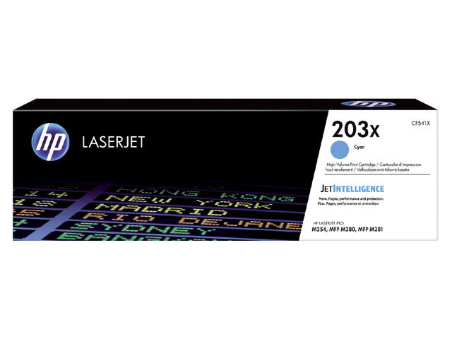Tonercartridge HP CF541X 203X blauw