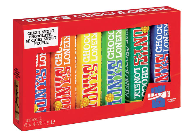 Chocolade Tony Chocolonely Proeverijtje  6 repen