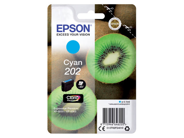 Inktcartridge Epson 202 T02F24 blauw