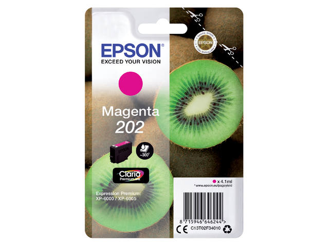 Inktcartridge Epson 202 T02F34 rood
