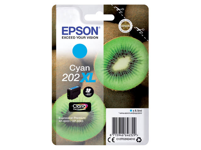 Inktcartridge Epson 202XL T02H24 blauw