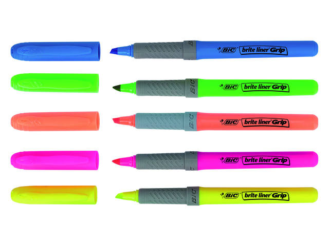 Markeerstift Bic brite liner grip oranje