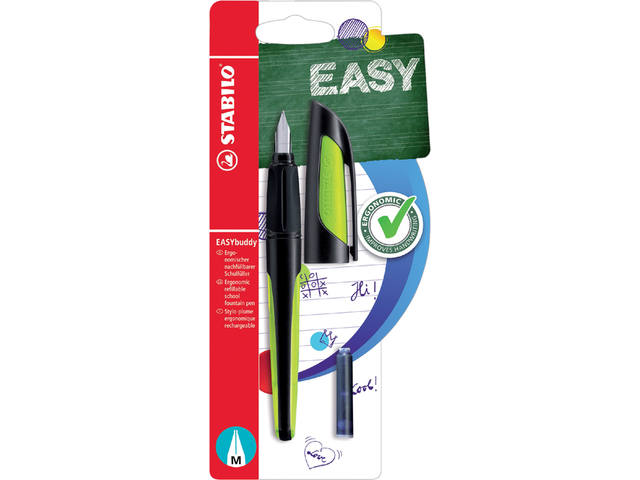 Vulpen STABILO Easybuddy M zwart/lime