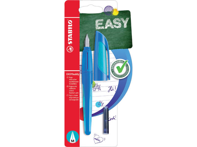 Vulpen STABILO Easybuddy M donkerblauw/lichtblauw