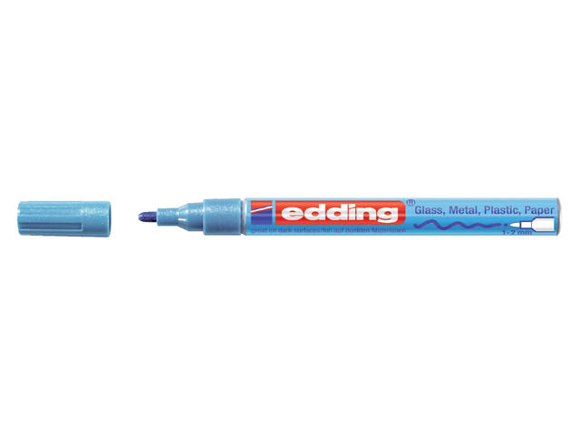Paintmarker edding 751 oliebasis 1-2mm mtl blauw