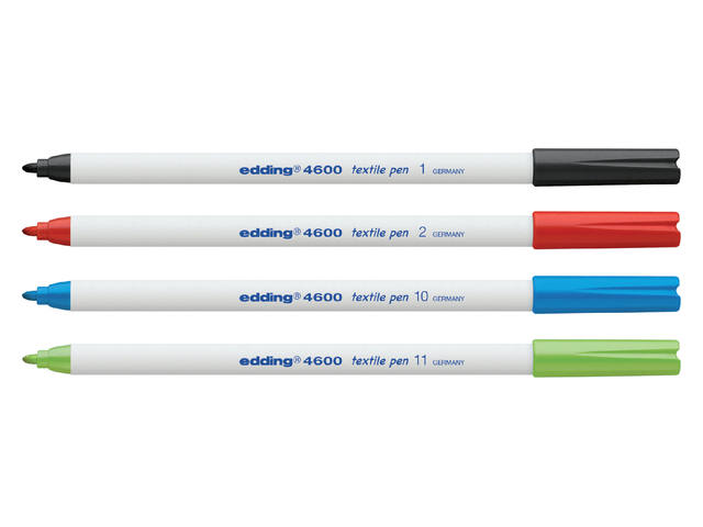 Textielmarker edding 4600 rond 1mm zwart