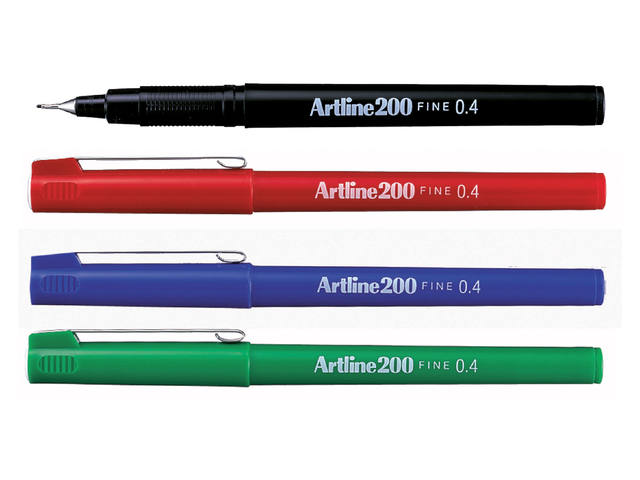 Fineliner Artline 200 rond F zwart