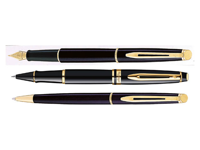 Rollerpen Waterman Expert GT F lak zwart