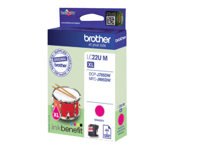 Inktcartridge Brother LC-22UM rood