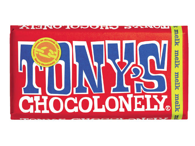 Chocolade Tony Chocolonely melk reep 180gr