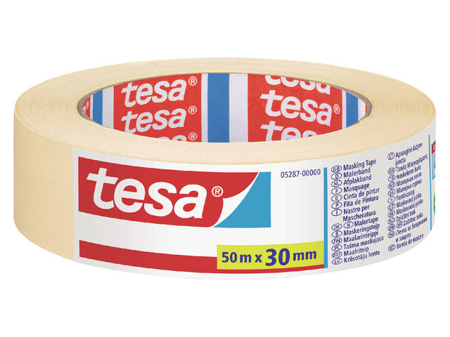 Afplaktape tesa Economy 30mmx50m geel