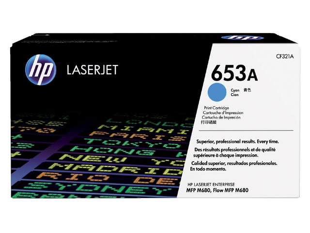 Tonercartridge HP CF321A 653A  blauw