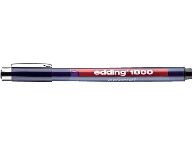 Fineliner edding 1800 0.25-0.35-0.5mm zwart