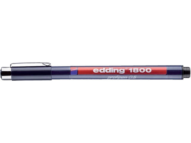 Fineliner edding 1800 0.25-0.35-0.5mm zwart