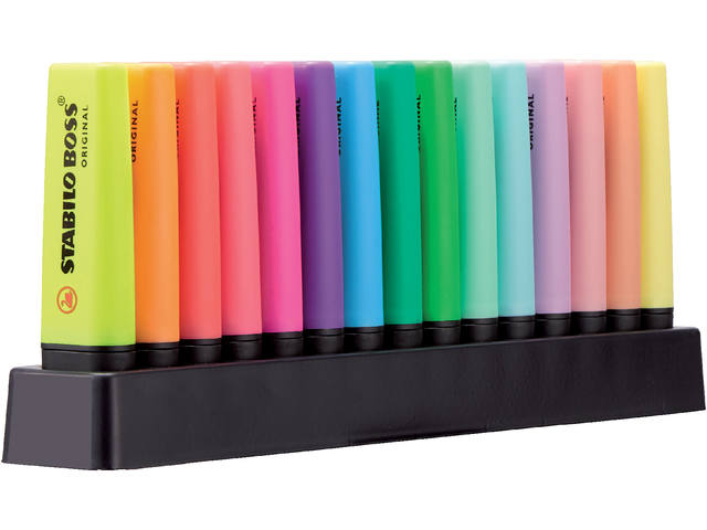 Markeerstift STABILO BOSS bureauset 70/15 15st ass