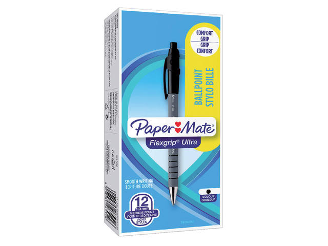 Balpen Papermate Flexgrip Ultra M zwart
