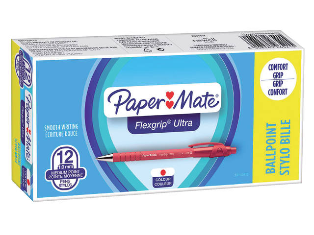 Balpen Papermate Flexgrip Ultra M rood