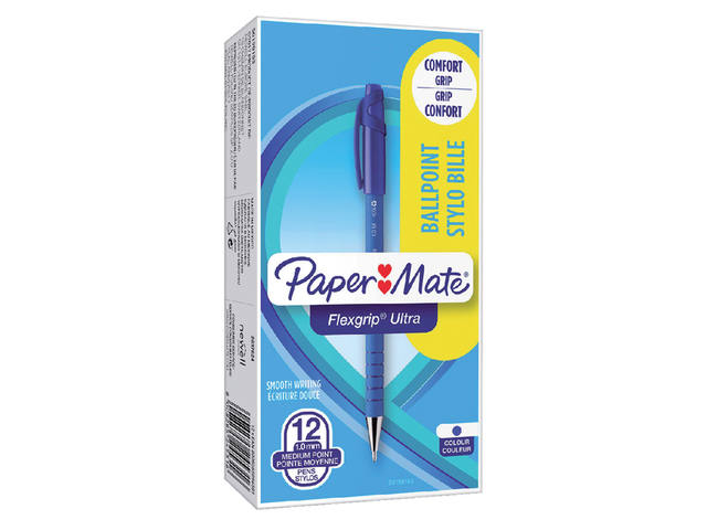 Balpen Papermate Flexgrip Ultra stick M blauw