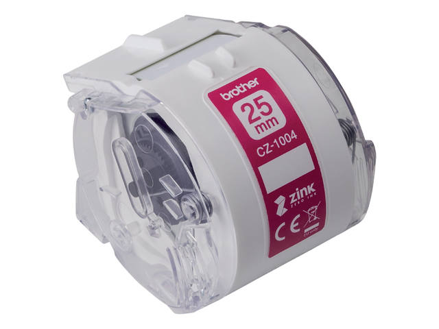 Etiket Brother CZ1004 multifunctioneel 25mm 5m wit