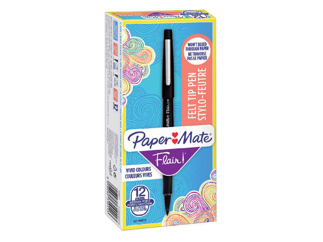 Fineliner Papermate Flair Original M zwart