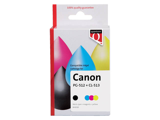 Inktcartridge Quantore Canon Pg-512 Cl-513 zw+kl