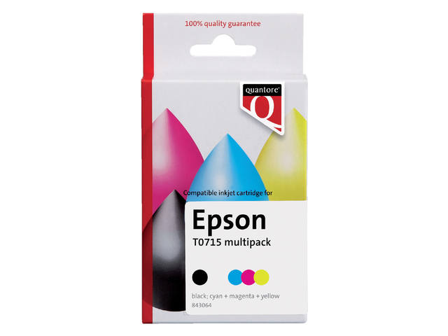 Inktcartridge Quantore Epson T071540 zwart kleur
